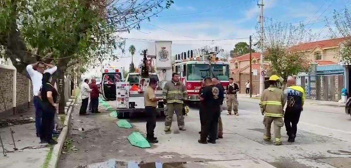 Se electrocuta empleado Municipal en la Insurgentes 