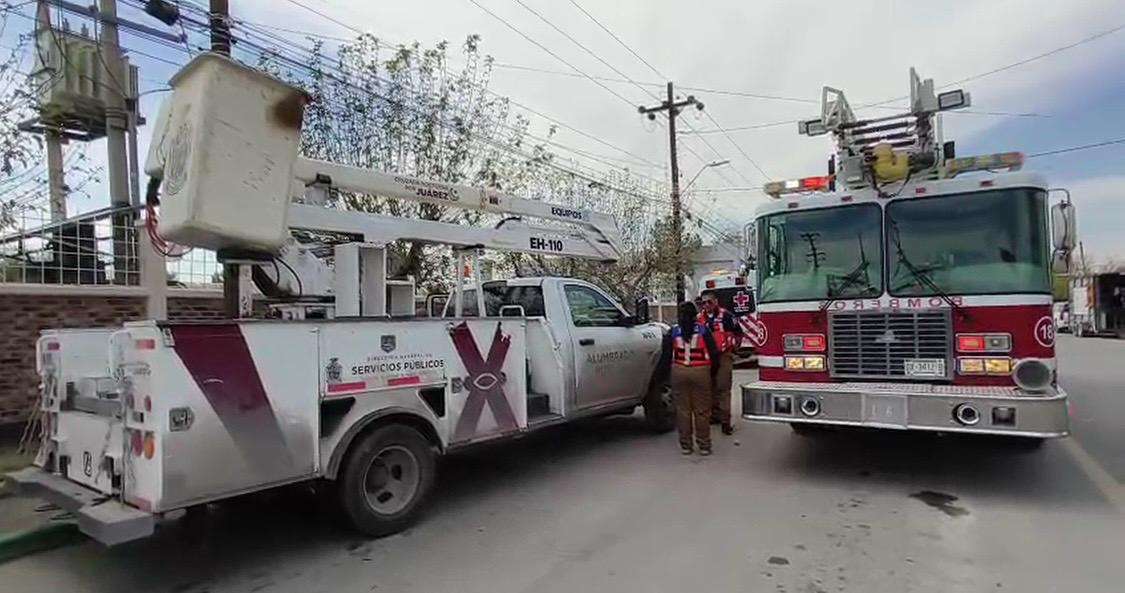 Se electrocuta empleado Municipal en la Insurgentes 