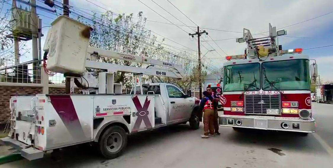 Se electrocuta empleado Municipal en la Insurgentes 