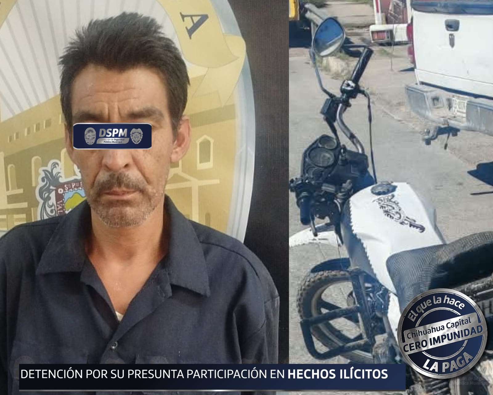 Aseguran motocicleta con placas de otra ciudad