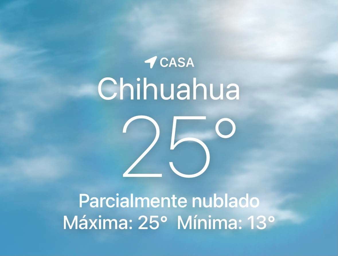 Alcanza temperatura 25°C, la ciudad de Chihuahua