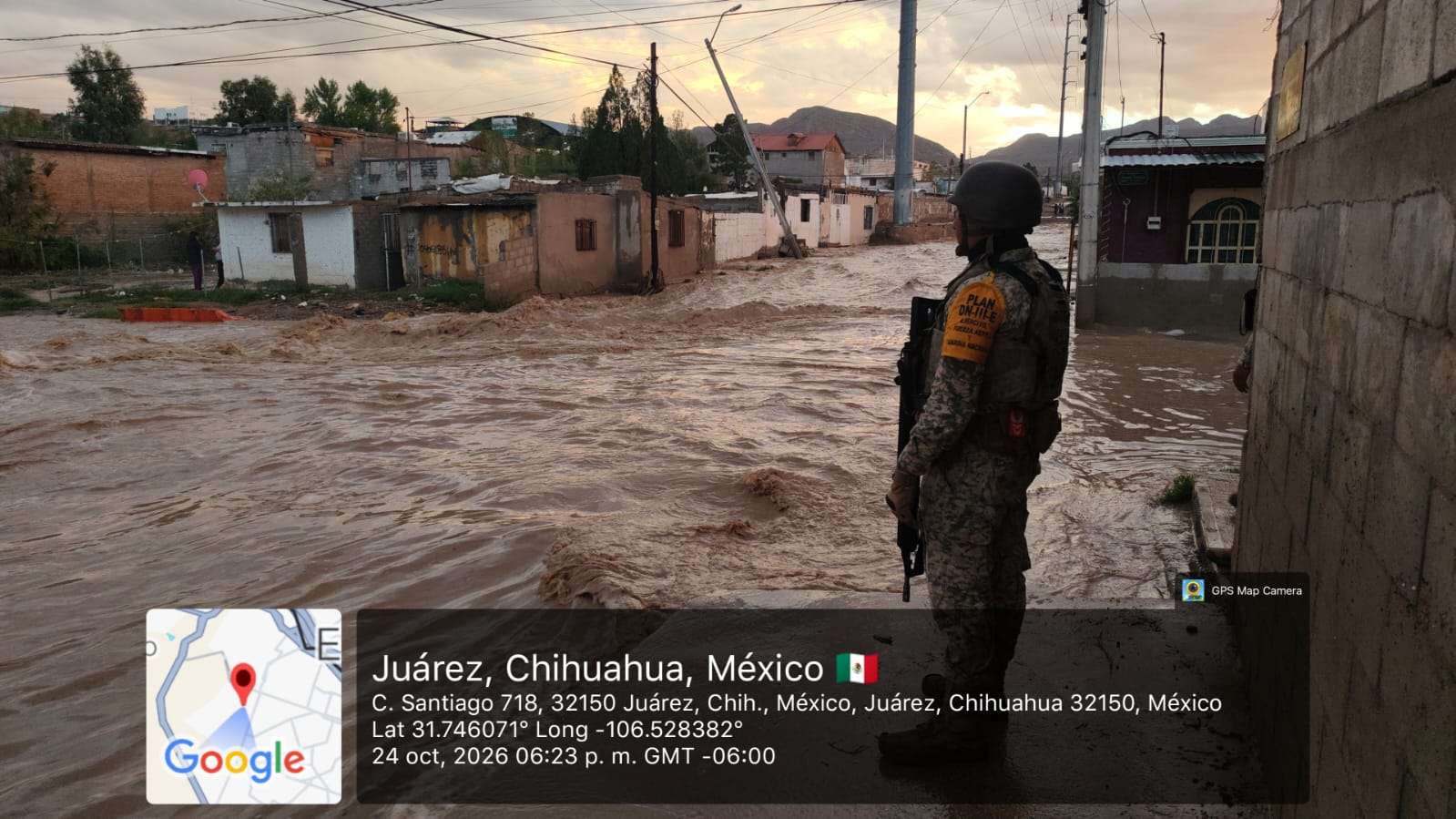 Activa Ejército Plan DN-III-E en Juárez por lluvias