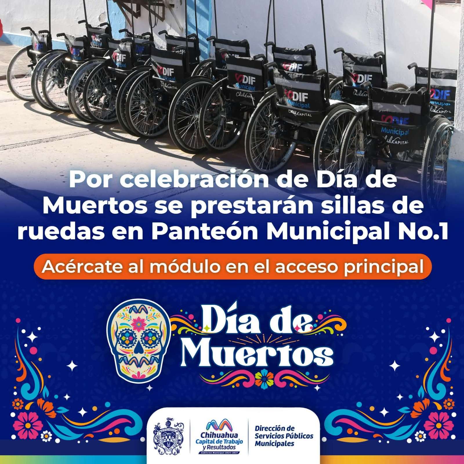 Prestarán sillas de ruedas por Día de Muertos