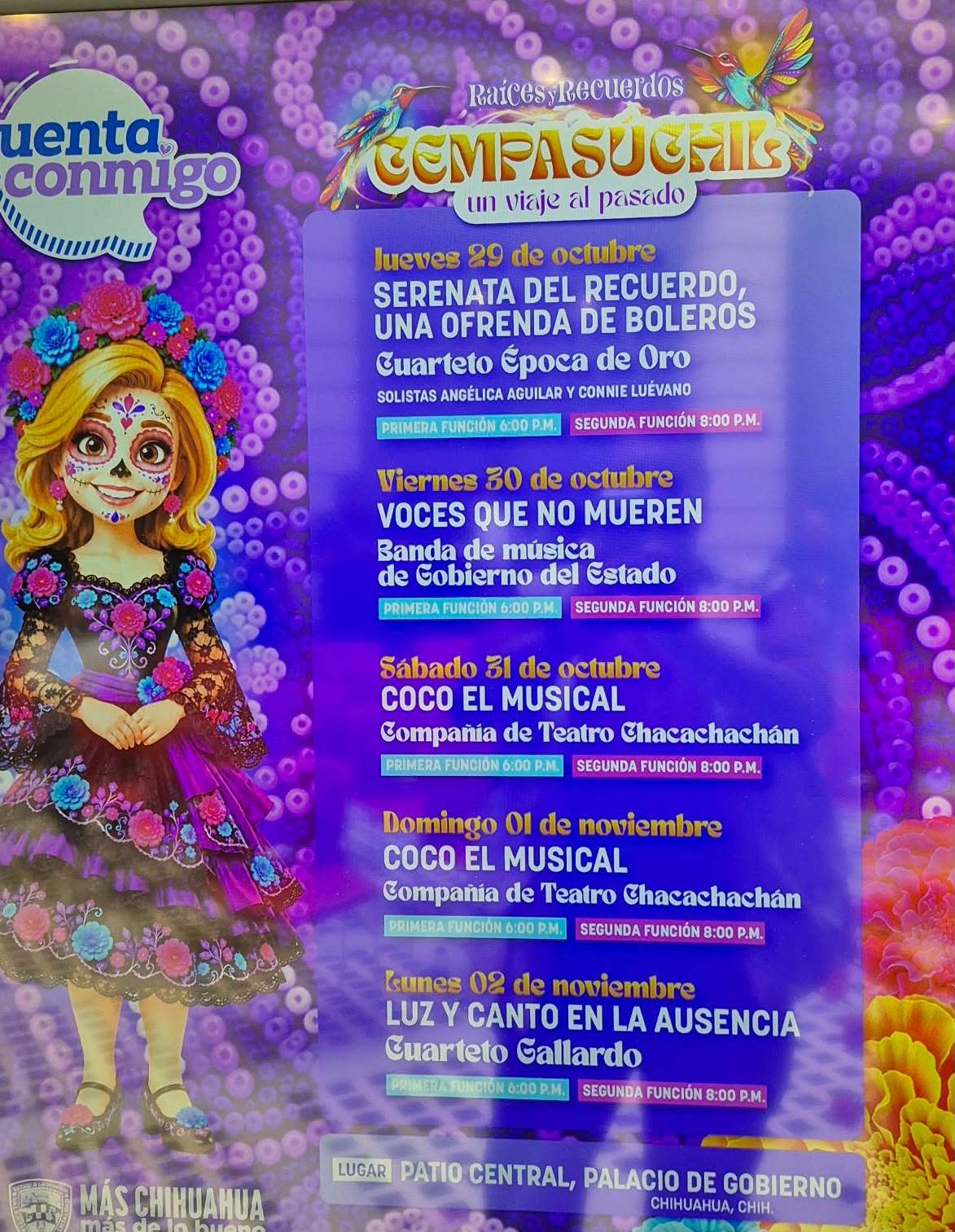 Invitan a Cempasúchil un viaje al pasado en Palacio de Gobierno