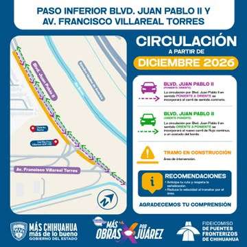 Anuncian rutas alternas por construcción