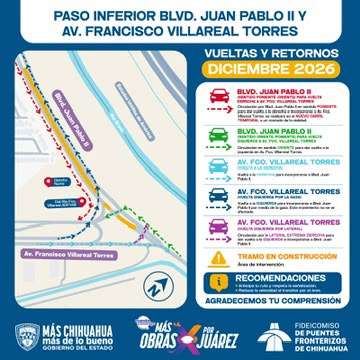 Anuncian rutas alternas por construcción