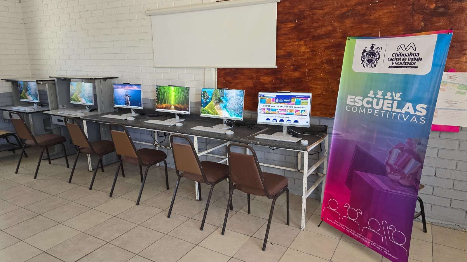 Beneficiarán a 28 escuelas con equipo escolar