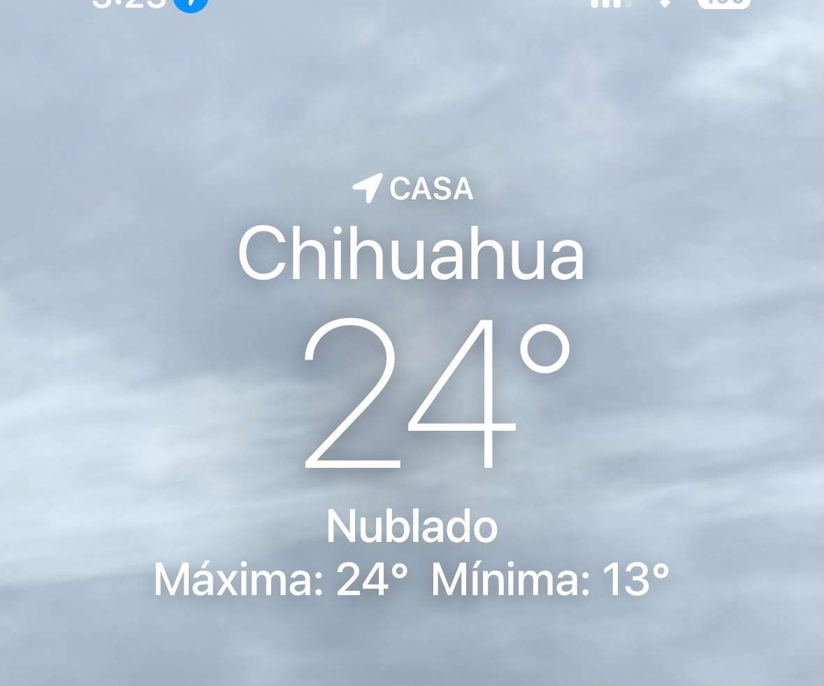 Alcanza temperatura 24°C con probabilidad de lluvia