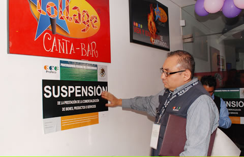 Coloca Profeco sellos de suspensión a 13 restaurantes y bares de la zona rosa