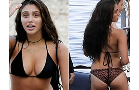 Luce su cuerpo la hija de Madonna en diminuto bikini