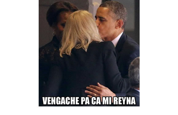 Aprovecharon el saludo de beso