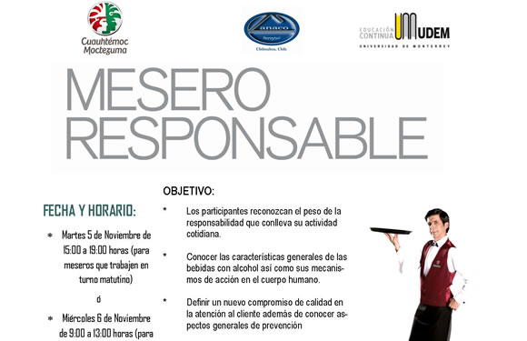 Implementan aquí programa Mesero Responsable