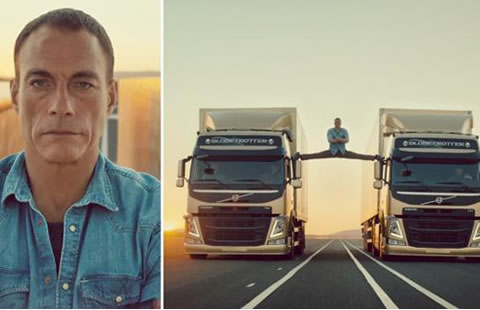 Van Damme hace un split en spot de Volvo y se vuelve viral