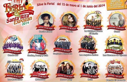 Checa la lista de artistas que estarán en la Feria de Santa Rita 2014