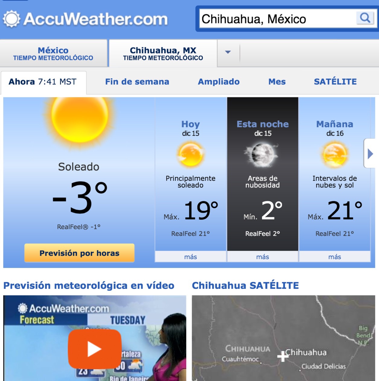 Erra pronóstico del clima The Weather Channel | La Opción de Chihuahua