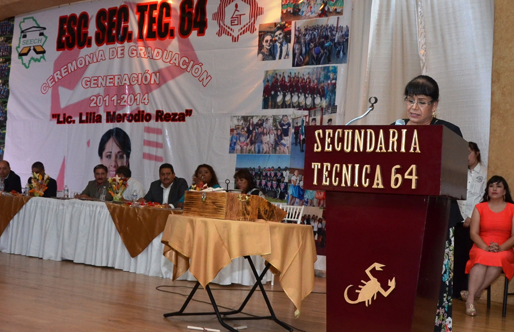 En la graduación