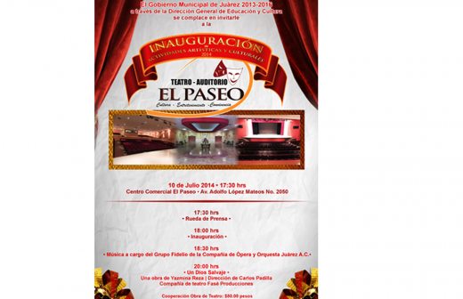 Realizan reapertura del Teatro-Auditorio El Paseo