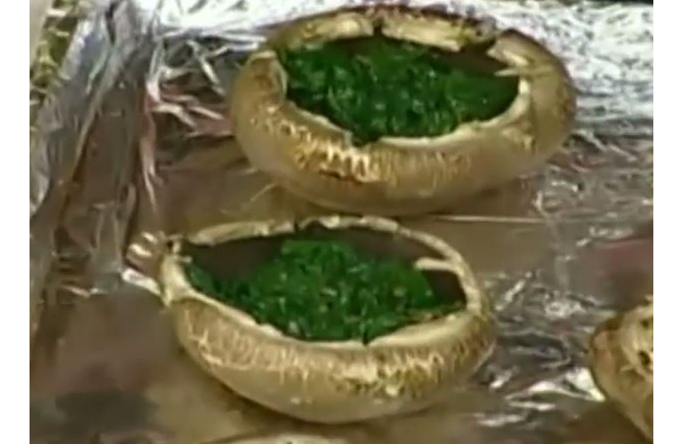 Hongos portobello rellenos de espinacas