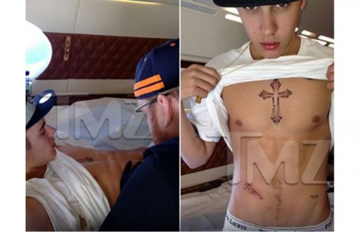 Justin Bieber se tatúa a más de 12 mil metros de altura