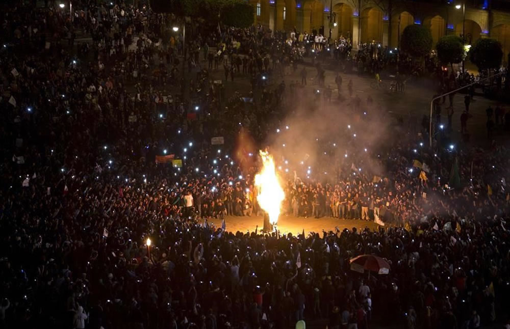Se reunieron miles de manifestantes