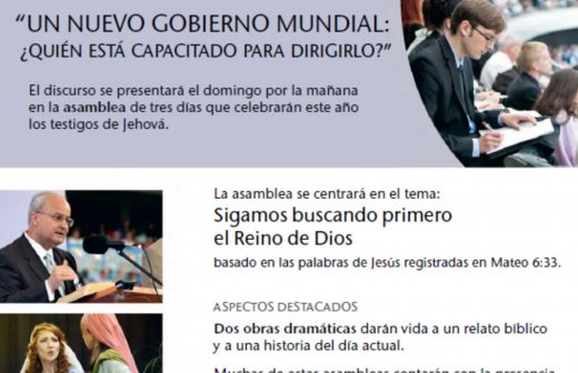 Invitan a la asamblea Sigamos buscando primero el Reino de Dios