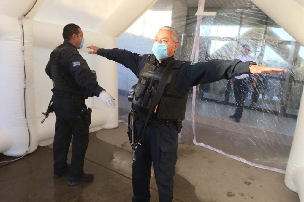 Supervisa Alcalde Túneles Inflables Sanitizantes En Estaciones De Policía La Opción De Chihuahua 8785