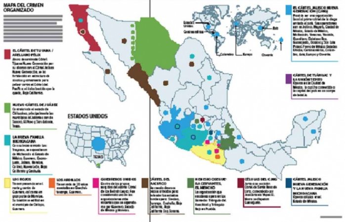Grandes cárteles se han fraccionado en grupos rivales