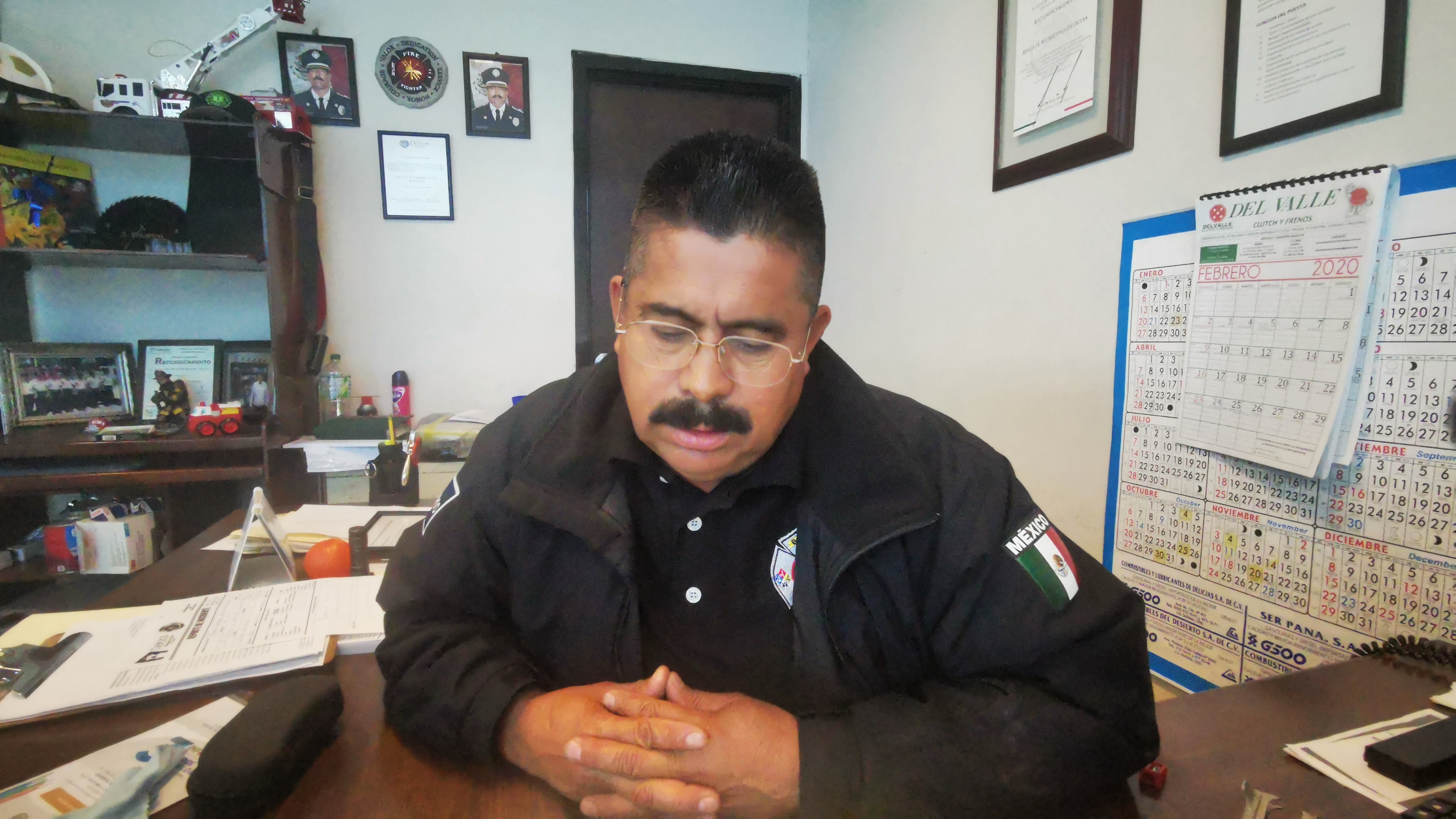 Comandante de Bomberos, Horacio Acosta Neri 