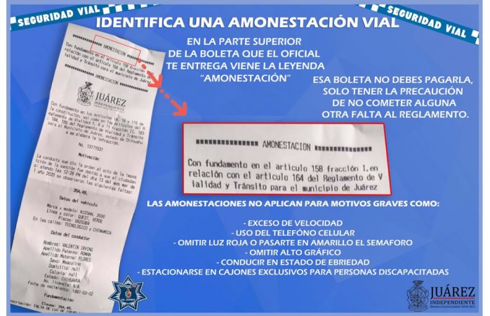 Mantienen amonestaciones a conductores ante faltas no graves