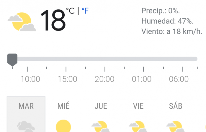 Mínima de 7 grados hoy en la región sur