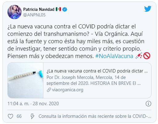 Los tweets de Paty Navidad