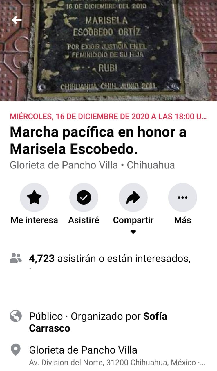 Publicación de la marcha 