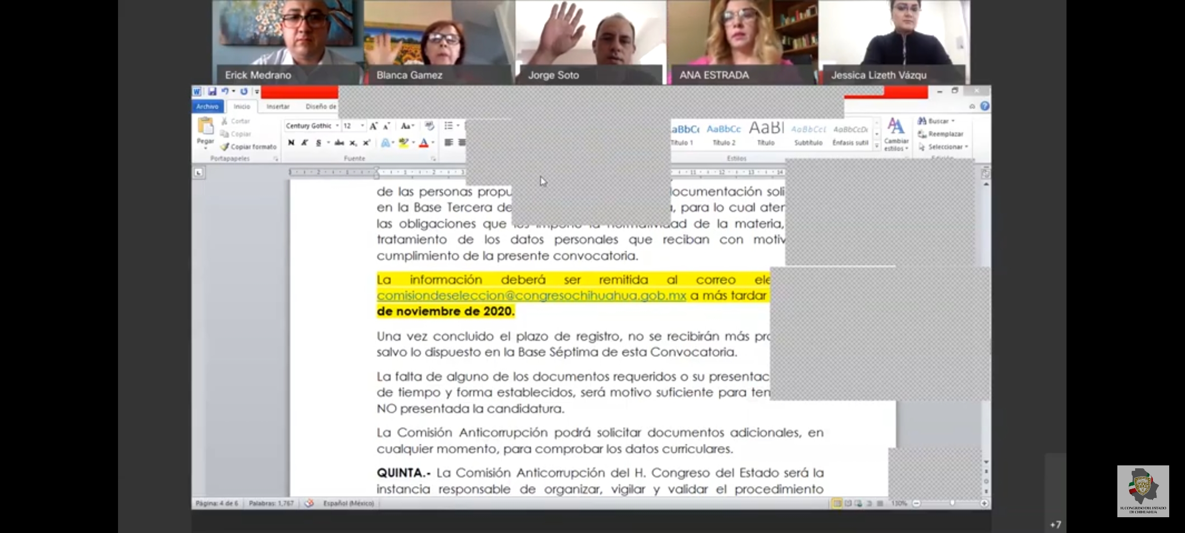 Sesión virtual
